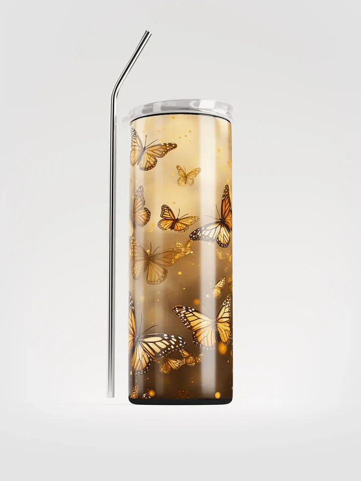 Flutter in Style with Our Gold Butterfly Stainless Steel Tumbler! 🦋✨ product image (1)