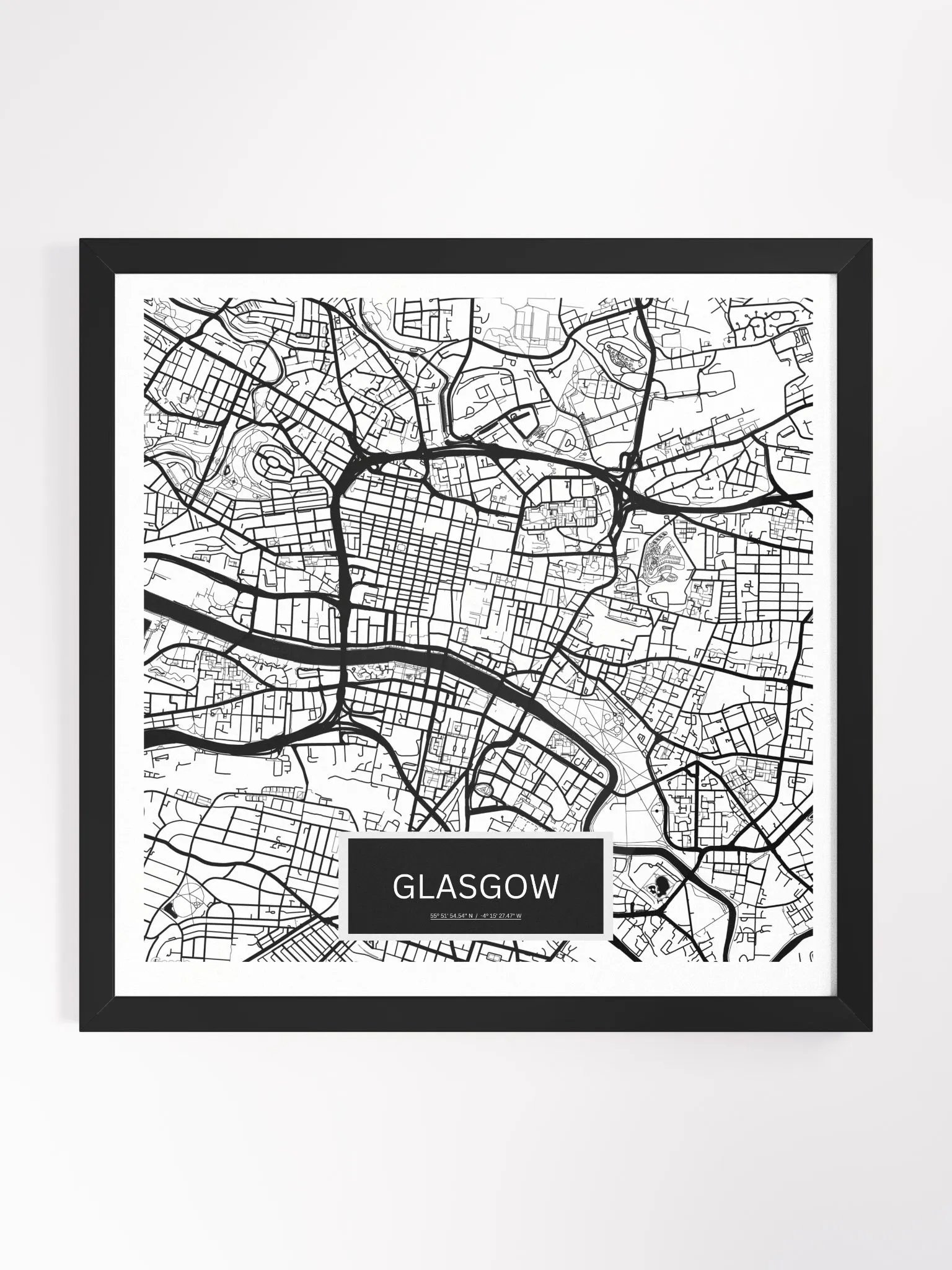 Framed Square Glasgow Art Maps product image (1)