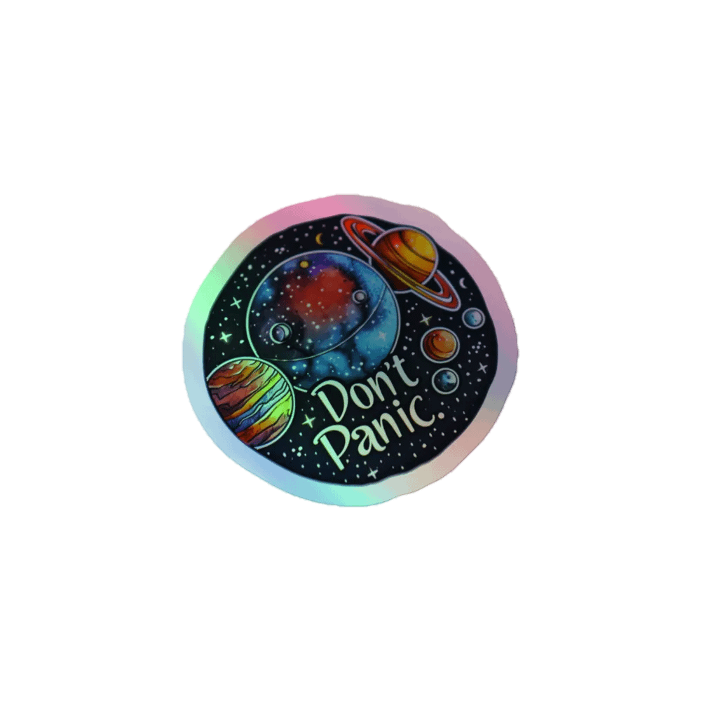 Don't Panic - Galactic Twist Holographic Sticker product image (1)