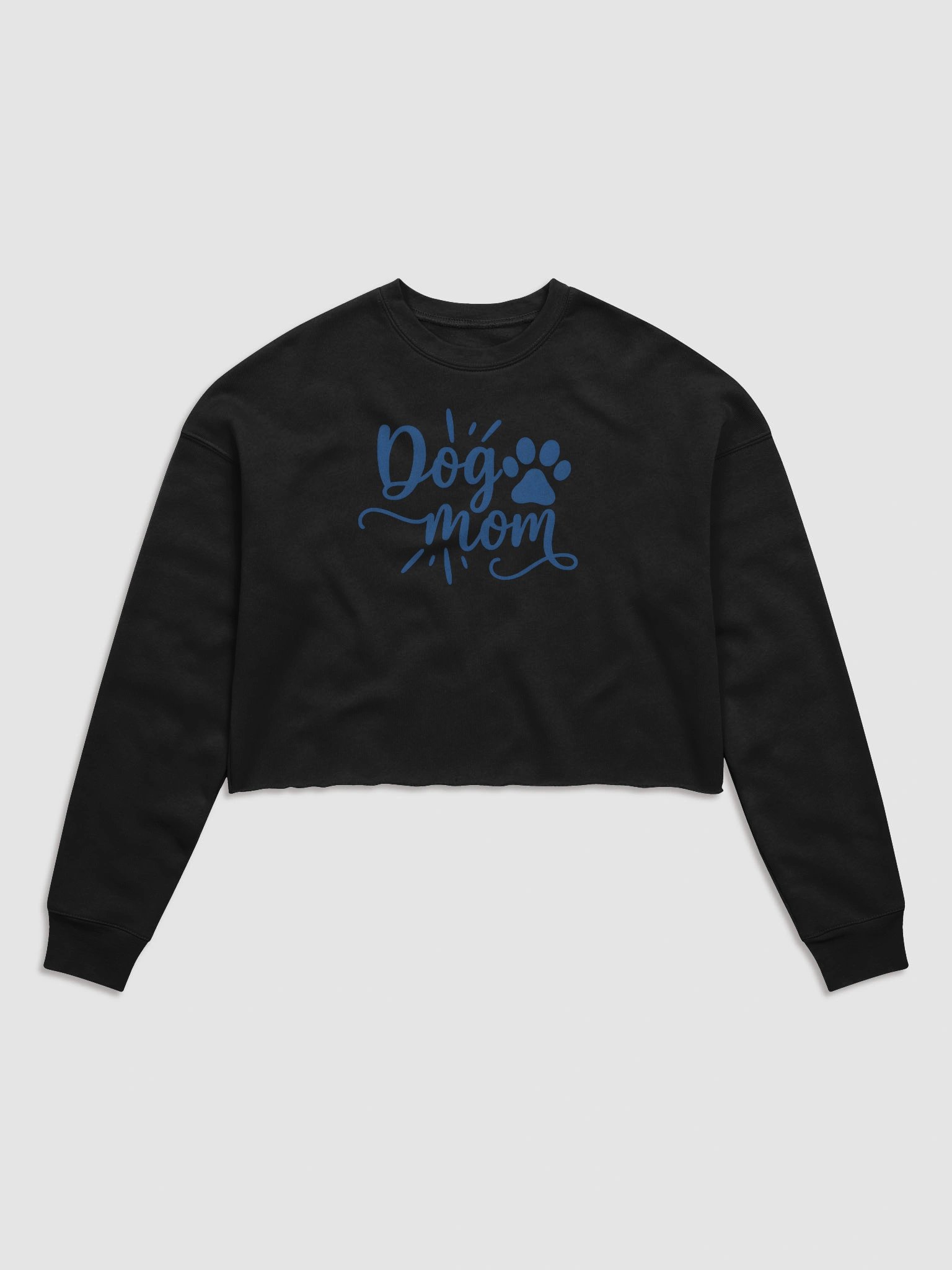 Dog Mom Crop Top with Paw Print | Handwritten Style Pet Lover Tee | Cute Gift for Dog Moms product image (1)