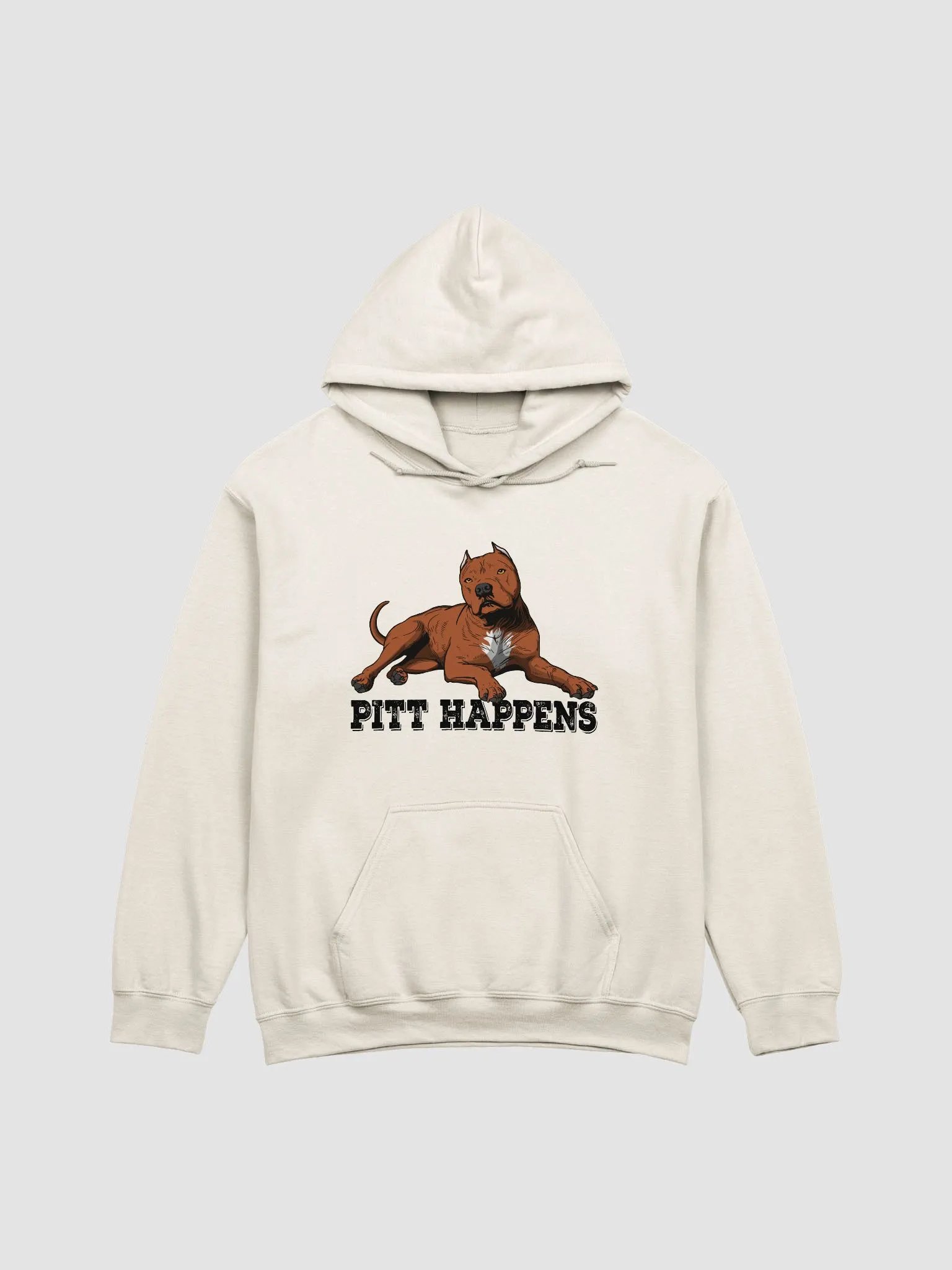 Pitt Happens Hooded Sweatshirt of a Pitbull Terrier (Cropped Ears - Red) | Funny Hoodie for Pitbull, Bully, and Staffordshire Terrier Paw-rents product image (21)