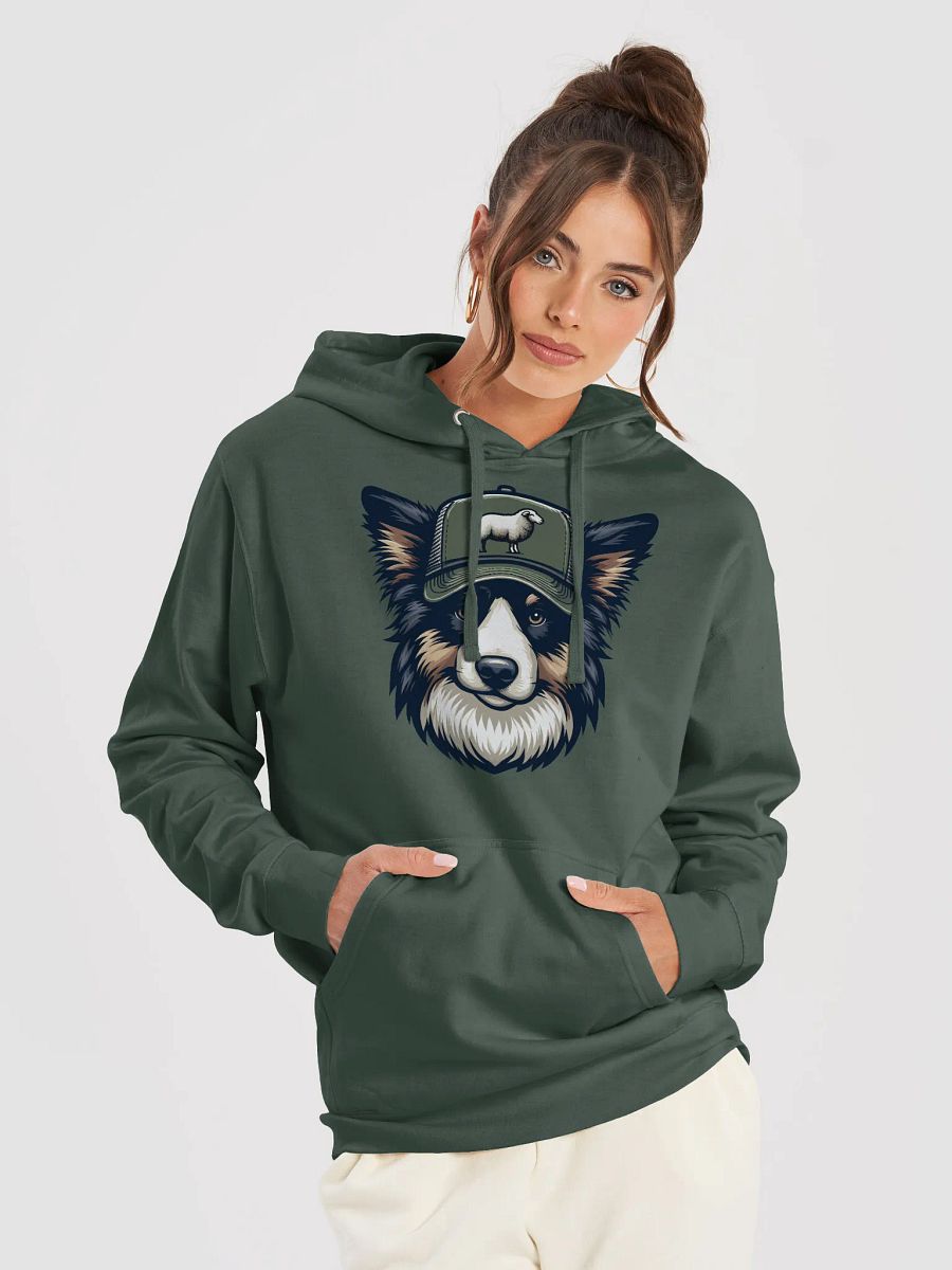 Border Collie in Trucker Hat with Sheep - Hoodie product image (3)