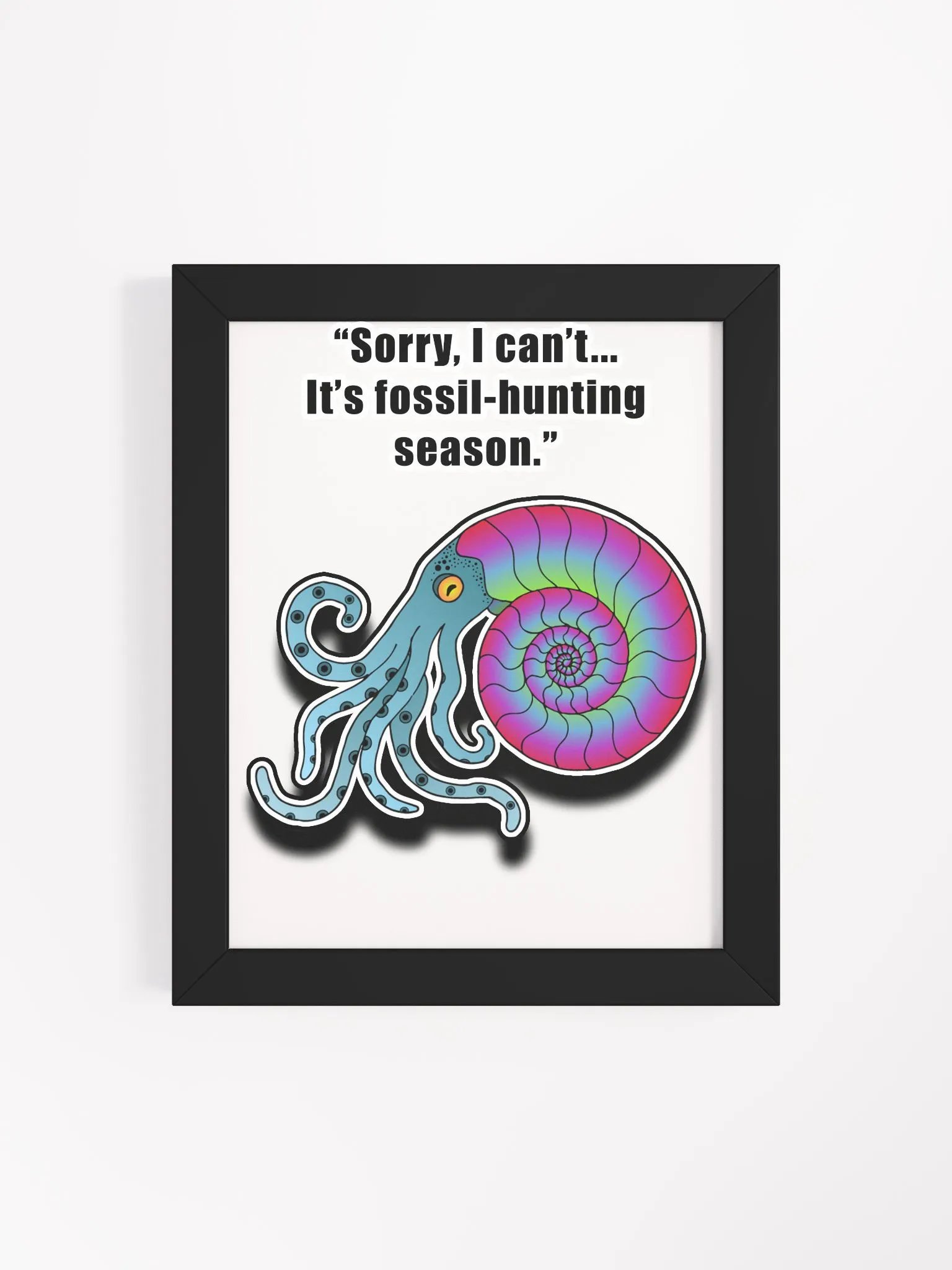 Spiral Ammonite Fossil-Hunting Season Poster product image (7)