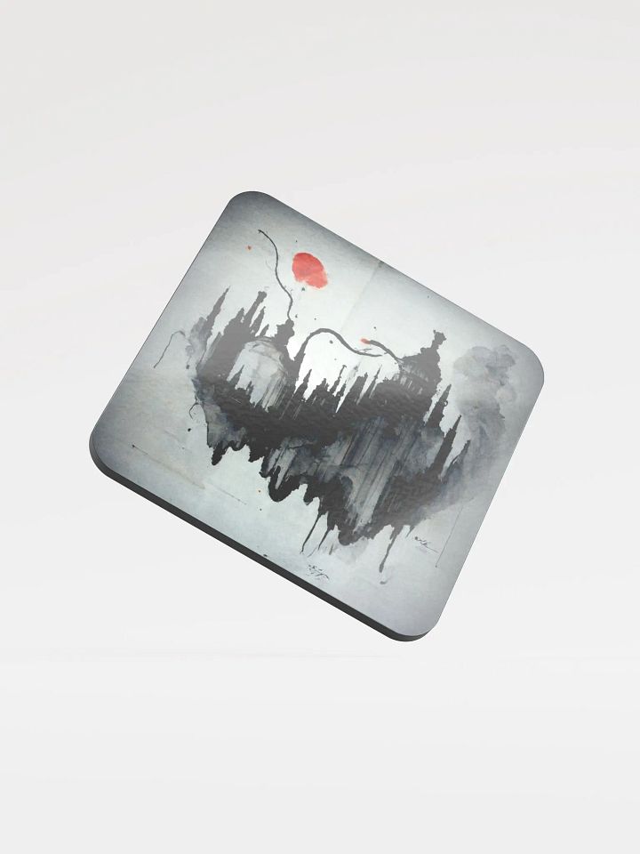 Gothic Cityscape Cork Coaster product image (1)