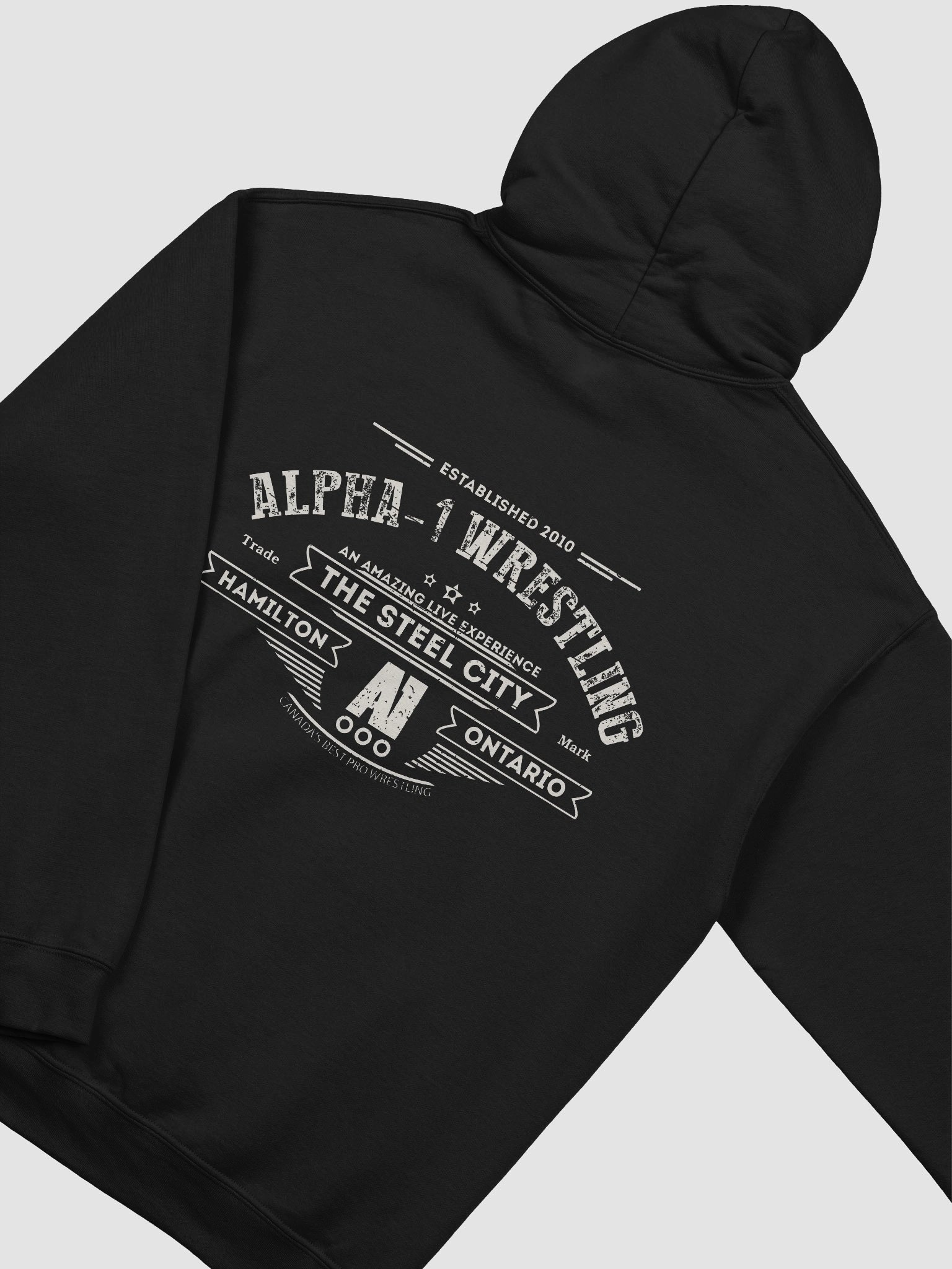 Vintage A1 Wrestling Steel City Double Sided Hoodie product image (4)
