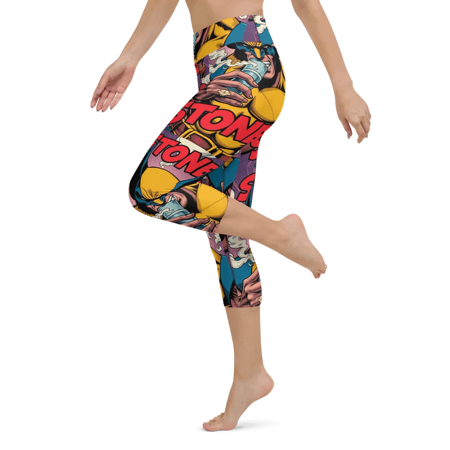 Stoned Comic Character All-Over Yoga Capri Leggings product image (6)