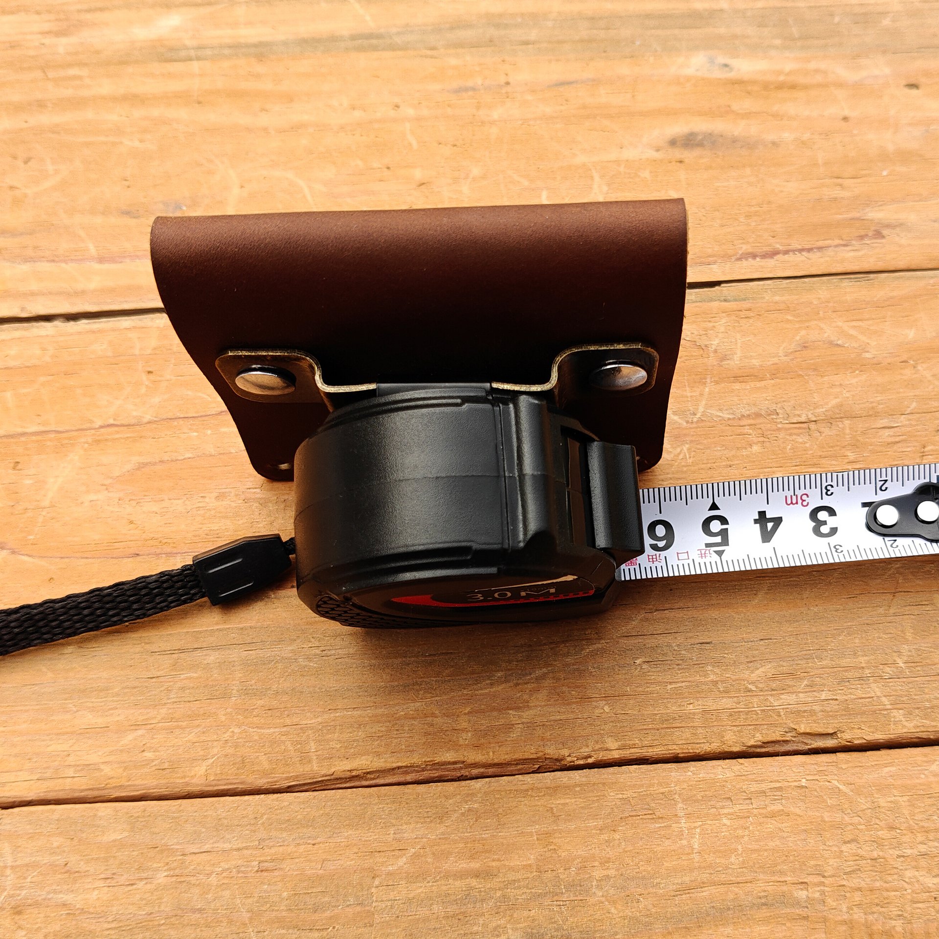 MEEBOY handmade Leather Tool Holder Tape Measure Holder Clip Tape Holder for Tool Belt product image (8)