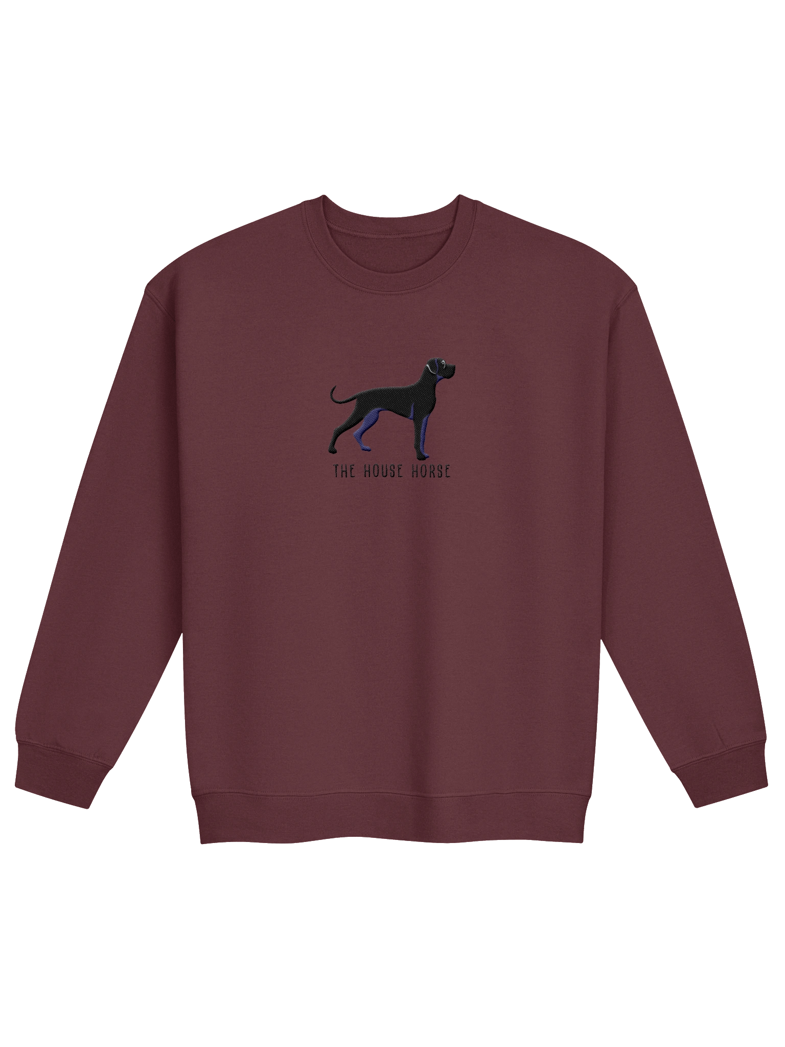 The House Horse Sweatshirt (Embroidered) of a Great Dane(Black) product image (1)