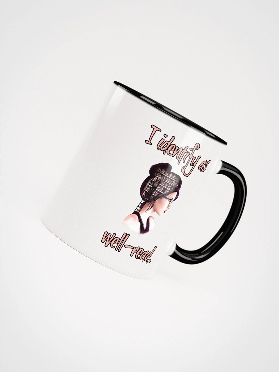 I Identify As Well-Read (Library In Her Head) Accent Mug product image (8)