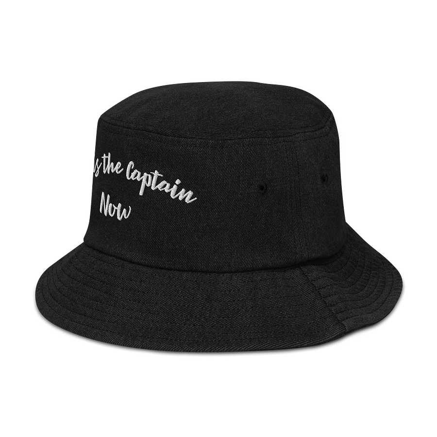 She is the Captain Now Embroidered Denim Bucket Hat product image (4)