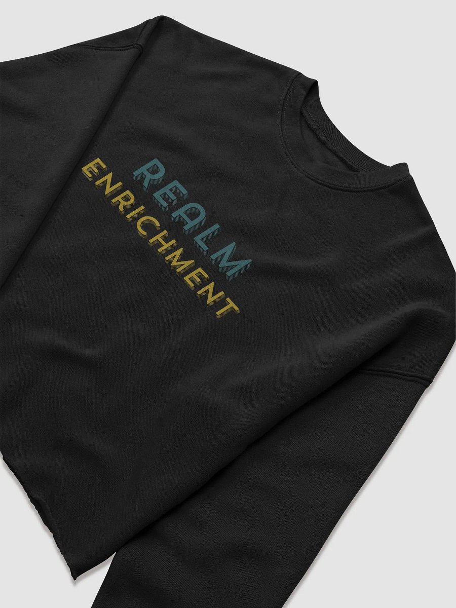 Crop Sweatshirt: Realm Enrichment in Teal Tranquility & Rustic Gold product image (5)