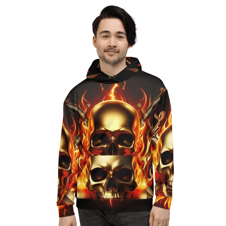 Inferno Golden Skulls - Unisex Hoodie #44 product image (2)