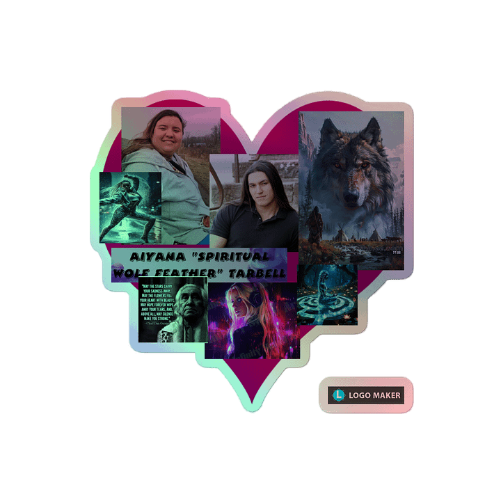 Aiyana " Spiritual Wolf Feather" Tarbell YouTube stickers product image (2)