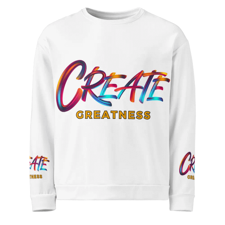 Create Greatness Vibrant Visionary Logo Print Sweatshirt product image (1)