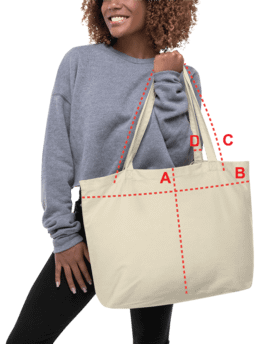 Grow Joy Botanical Cotton Tote Bag | Large, Cream product image (3)