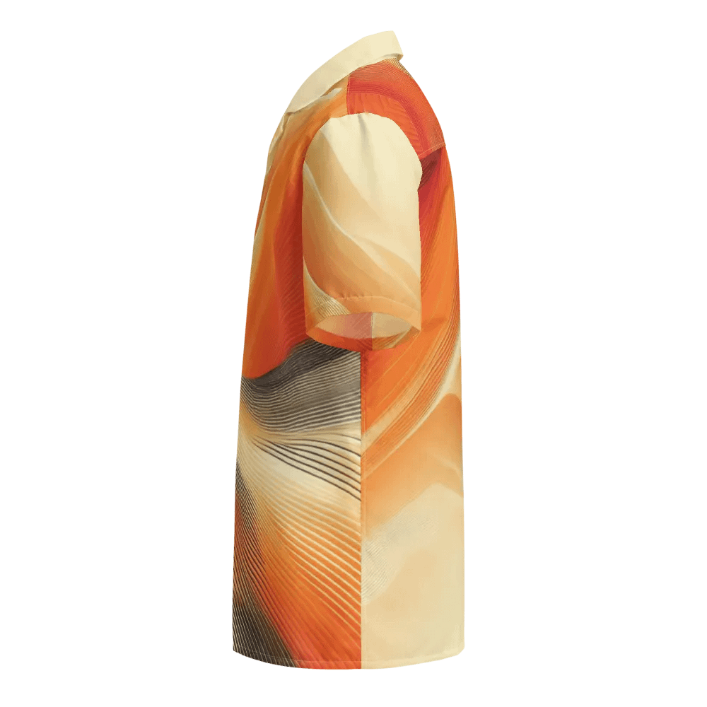 Men's Full-Print-3 Orange Hawaiian Shirt product image (3)