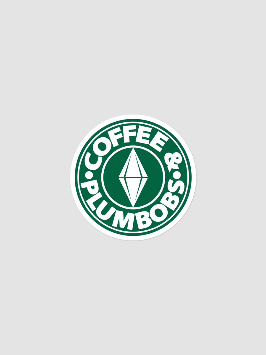 Coffee & Plumbobs Logo Sticker product image (1)