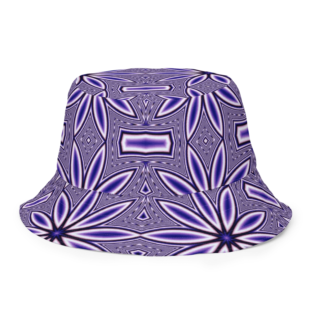 Blue Fractal Flower Kaleidoscope Bucket Hat product image (3)