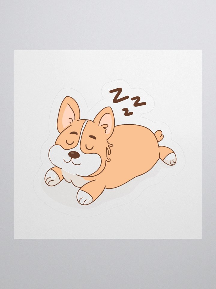 Sleeping Corgi Sticker product image (1)