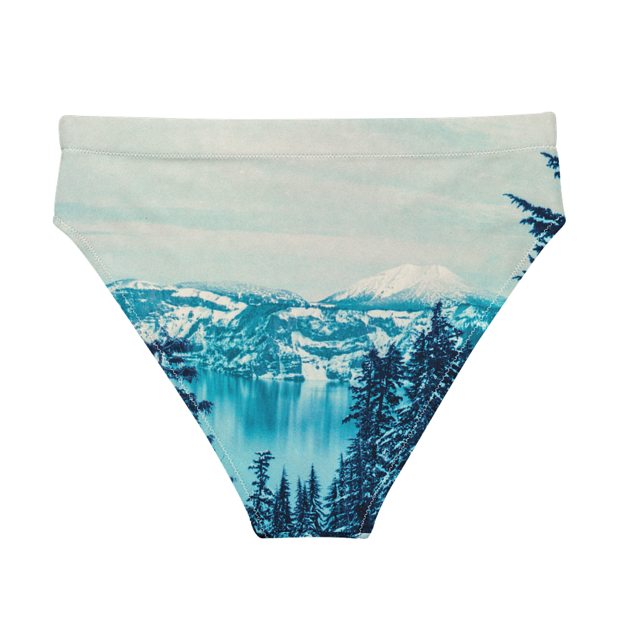 Crater Lake Lomopurple Print Recycled High Waisted Bikini Bottom product image (2)