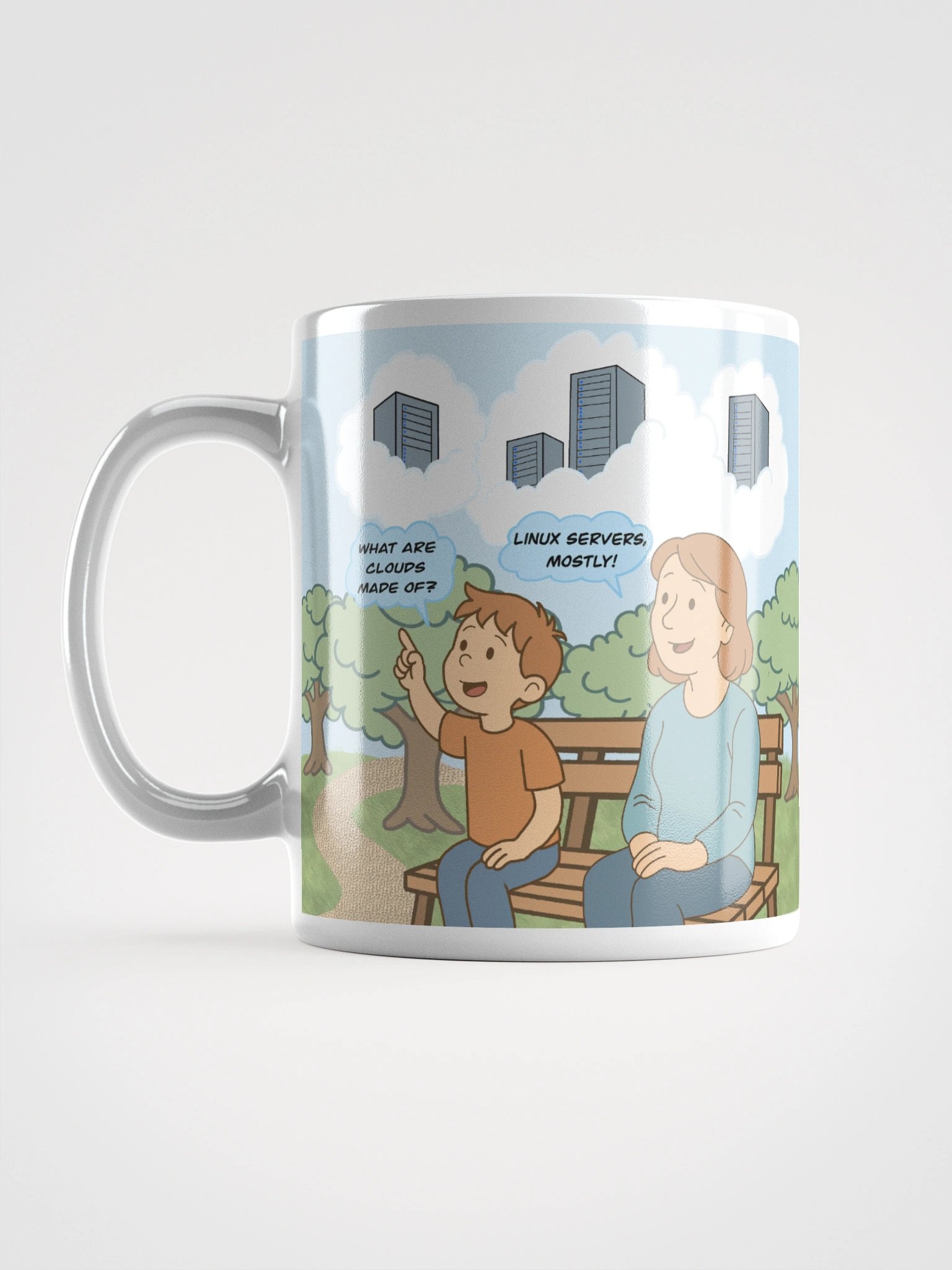 Linux servers White Glossy Mug product image (6)