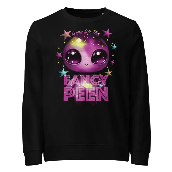 Fancy Alien Organic Sweatshirt (Magenta Dude) product image (1)