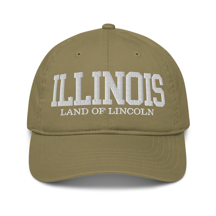 Illinois Land of Lincoln Embroidered Organic Hat product image (19)