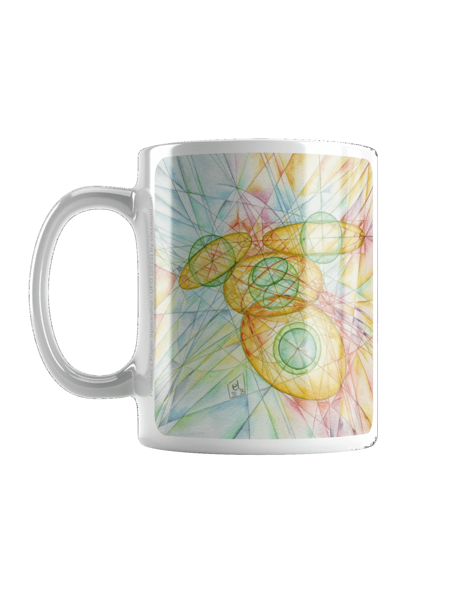 Poinsot's Paper Spaceship 1+2 - Gyroscope Physics Geometric Drawings Mug product image (1)