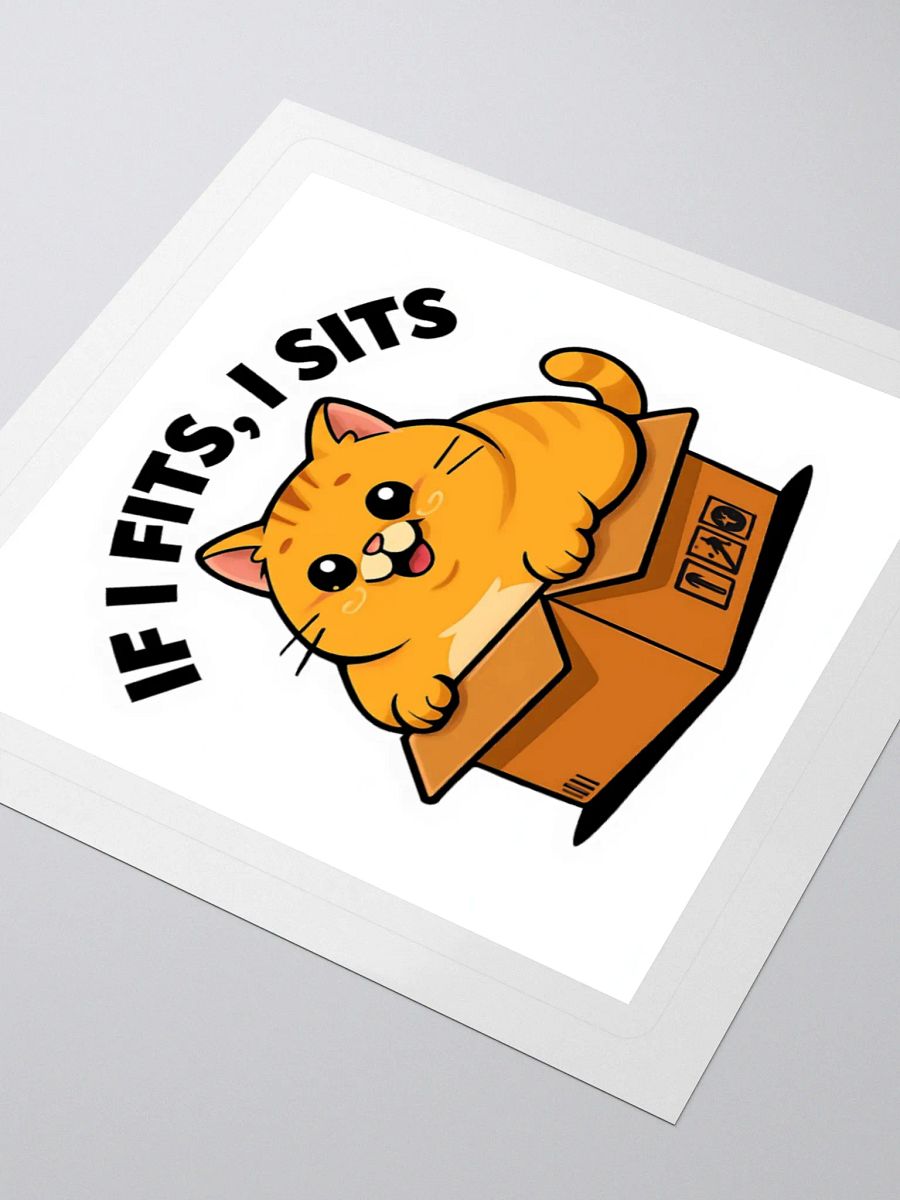 If I Fits, I Sits Cat in Box Sticker product image (7)