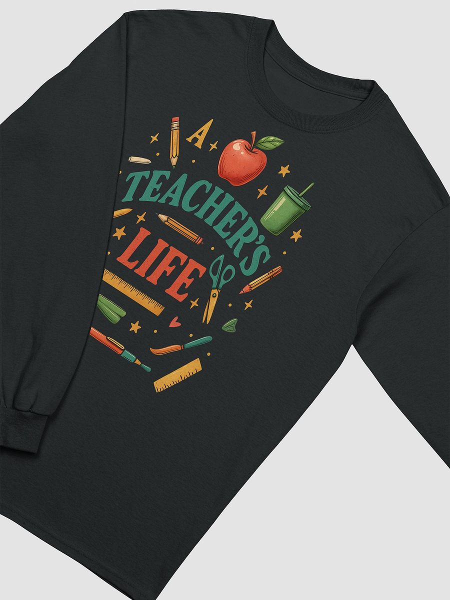 A Teacher’s Life Long Sleeve Shirt – Vintage Educator Tee product image (3)