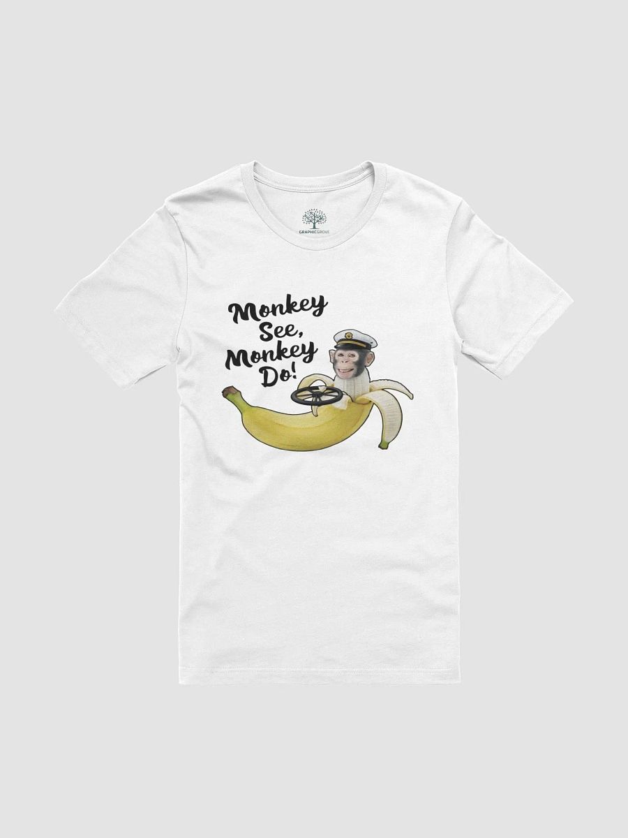Unisex Supersoft Graphic T-Shirt – "Monkey See, Monkey Do" Banana Graphic (XS-5XL) product image (83)