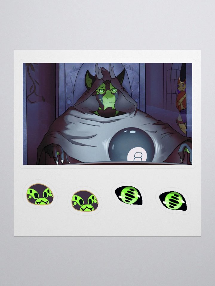 Attic Ponders the Magic 8-Ball Sticker product image (1)