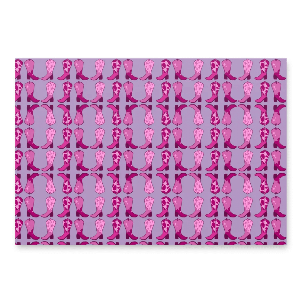 Pretty In Pink Boots Wrapping Paper product image (3)