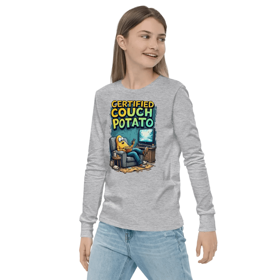 Certified Couch Potato Youth Long Sleeve Tee product image (22)