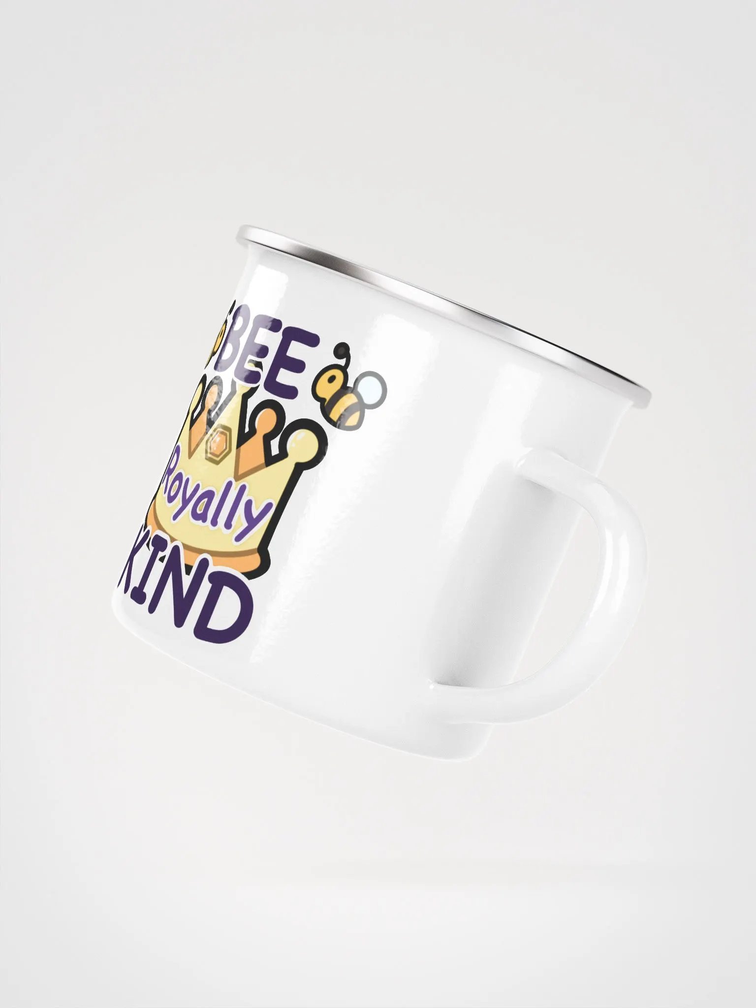 BEE. Royally. KIND. Enamel mug product image (2)