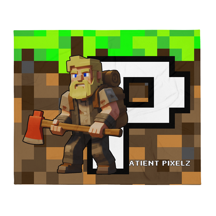 Patient PixelZ P Logo Throw Blanket (PixelZ My Craft) product image (1)