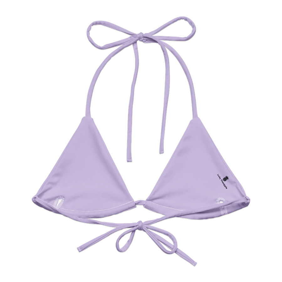 Soft Lilac Solid Color String Bikini Top product image (2)