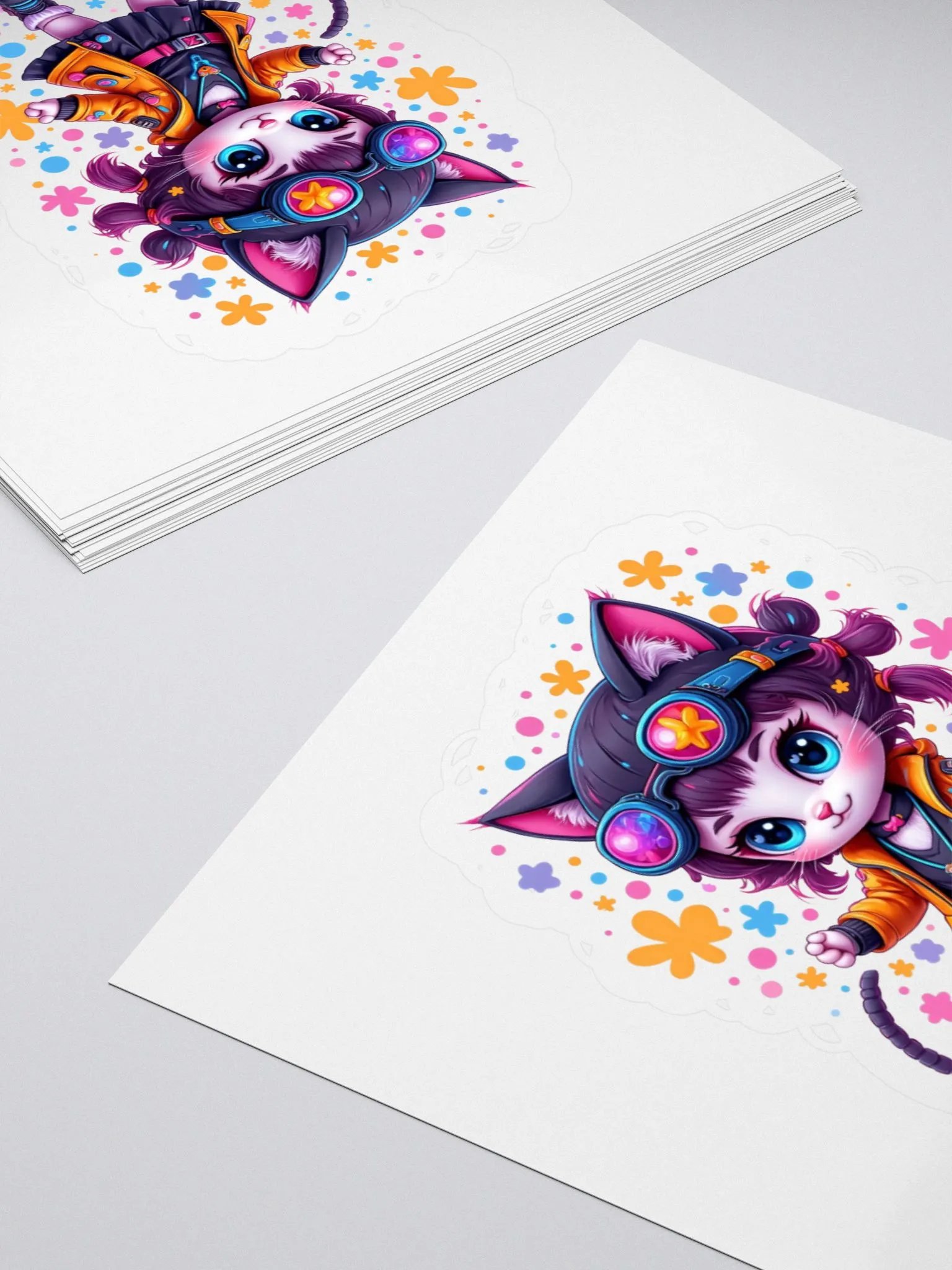 Gadget Kitty Kiss Cut Stickers product image (11)