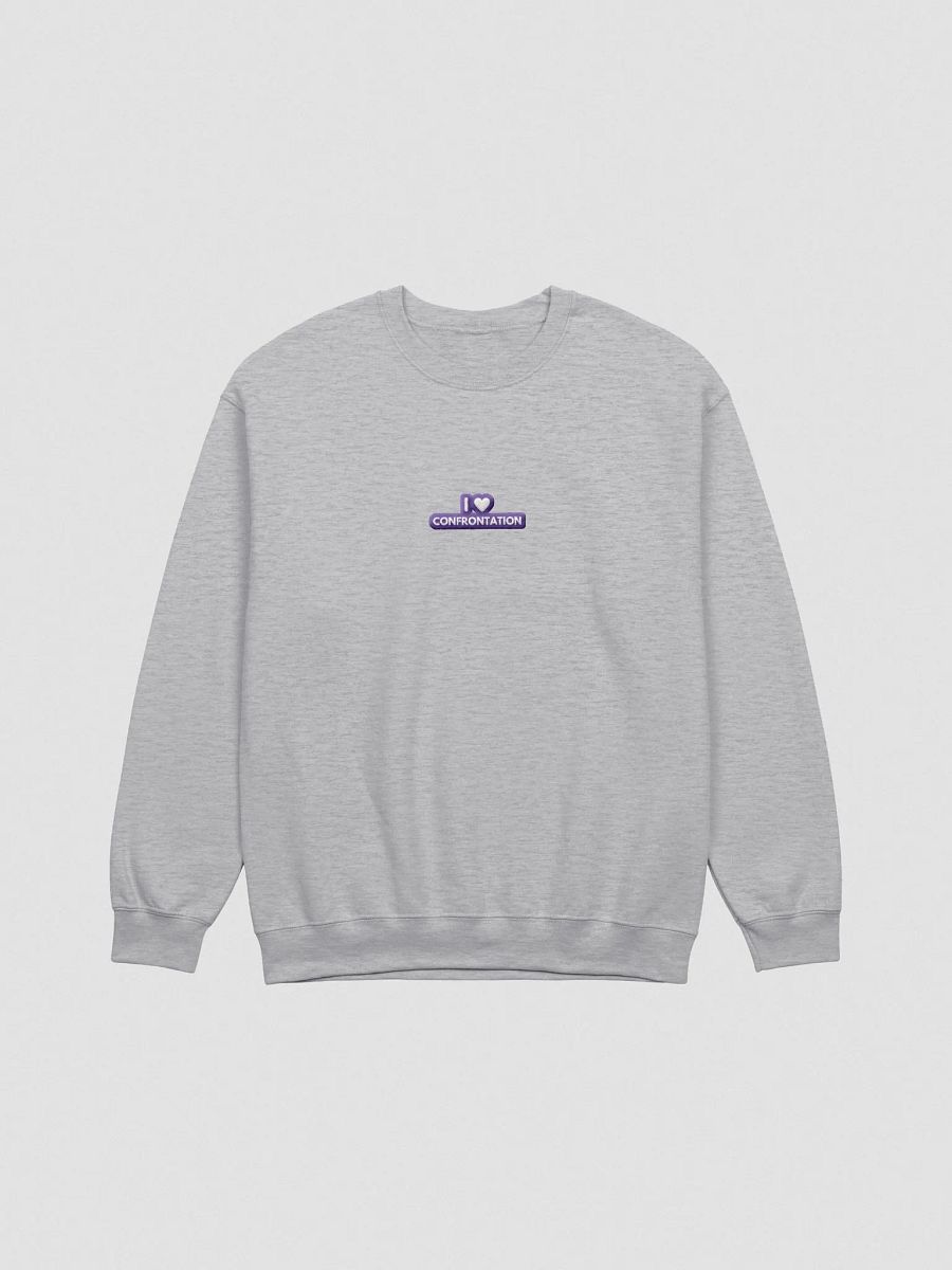 I <3 Confrontation embroidered crewneck (purple + white design) product image (5)