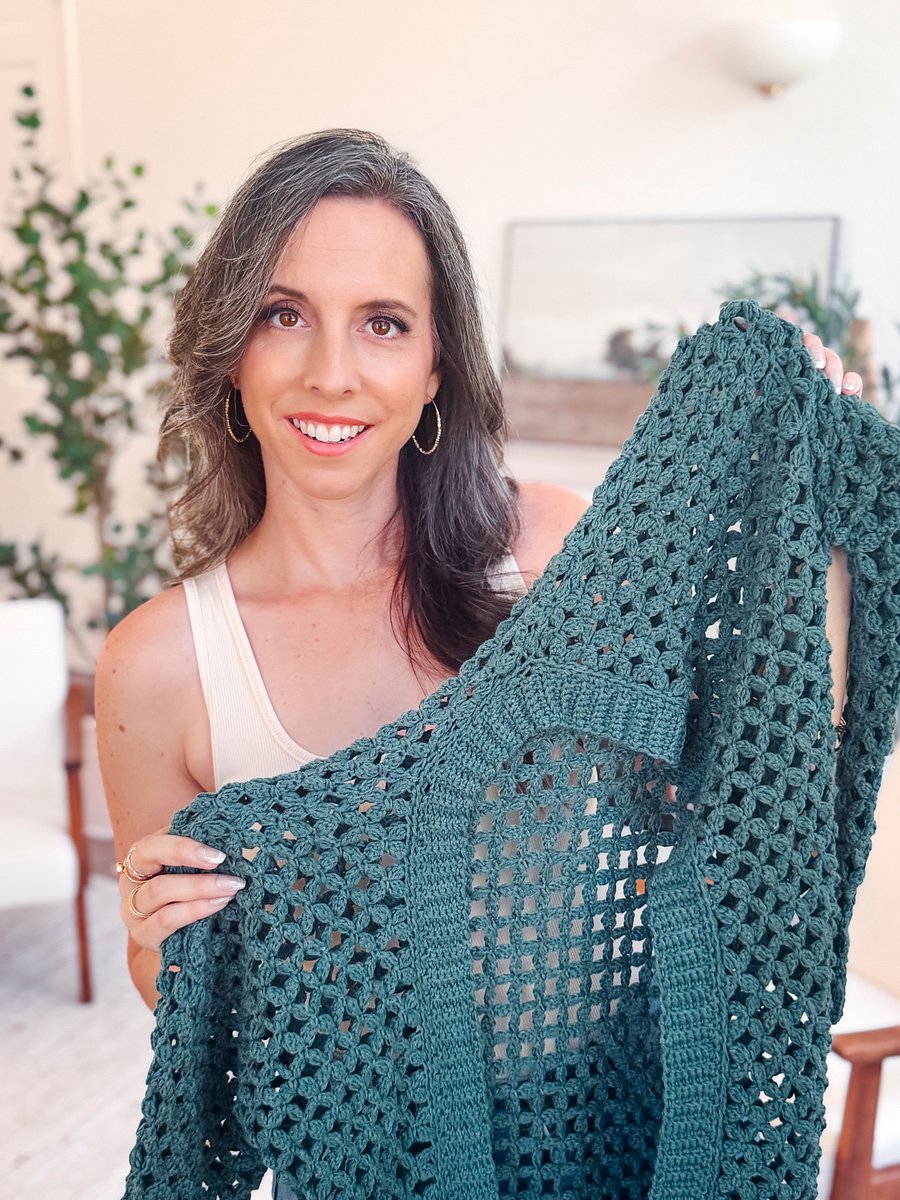 Circle Leaf Lace Crochet Cardigan Pattern product image (6)
