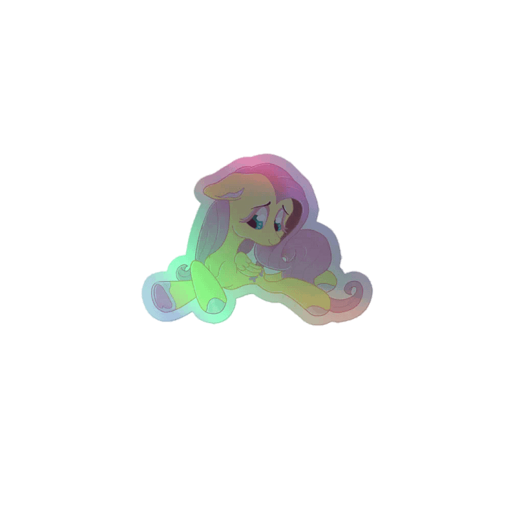 Fluttershy holographic sticker product image (1)