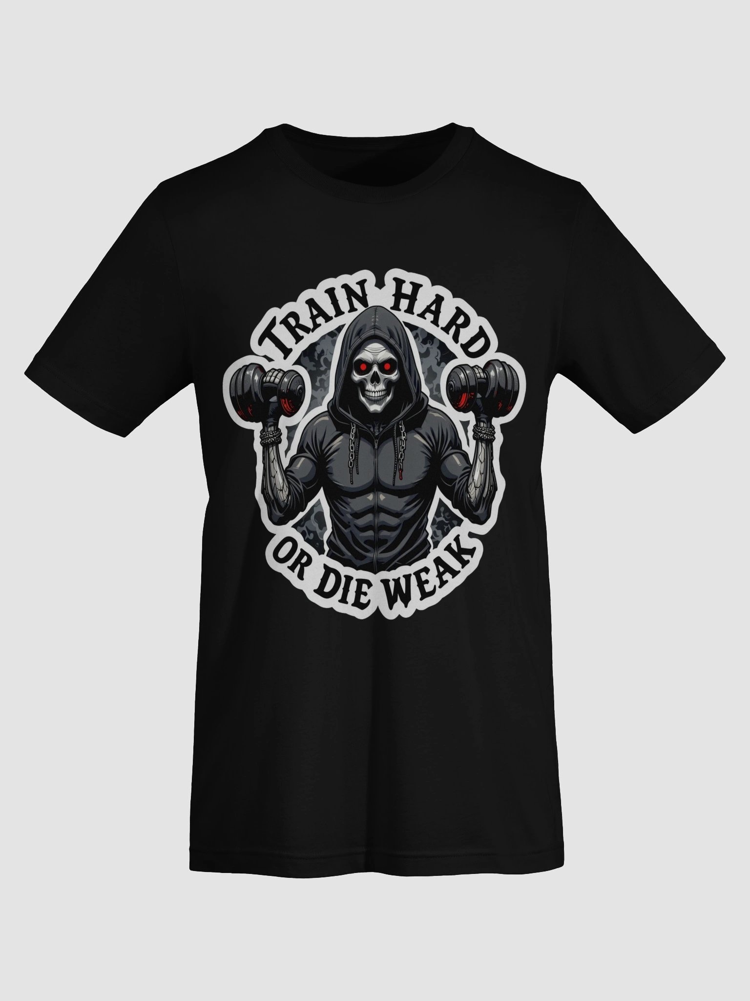 Glowing-Eyed Skeleton Training T-Shirt product image (7)