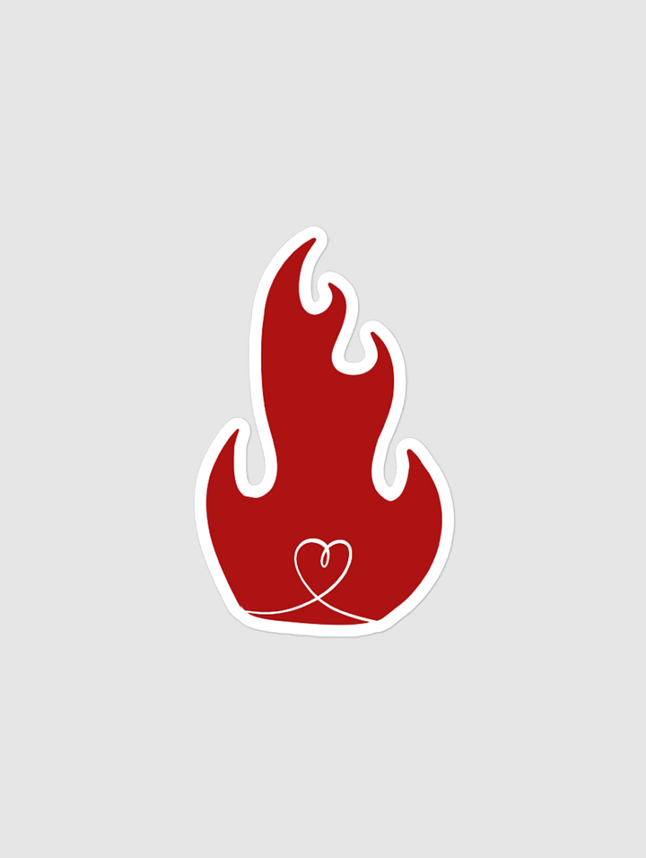 Red and White Fire Sticker product image (1)