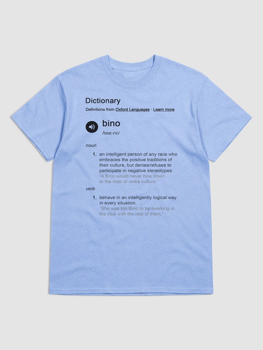Black Letter BINO Definition T-Shirt product image (1)