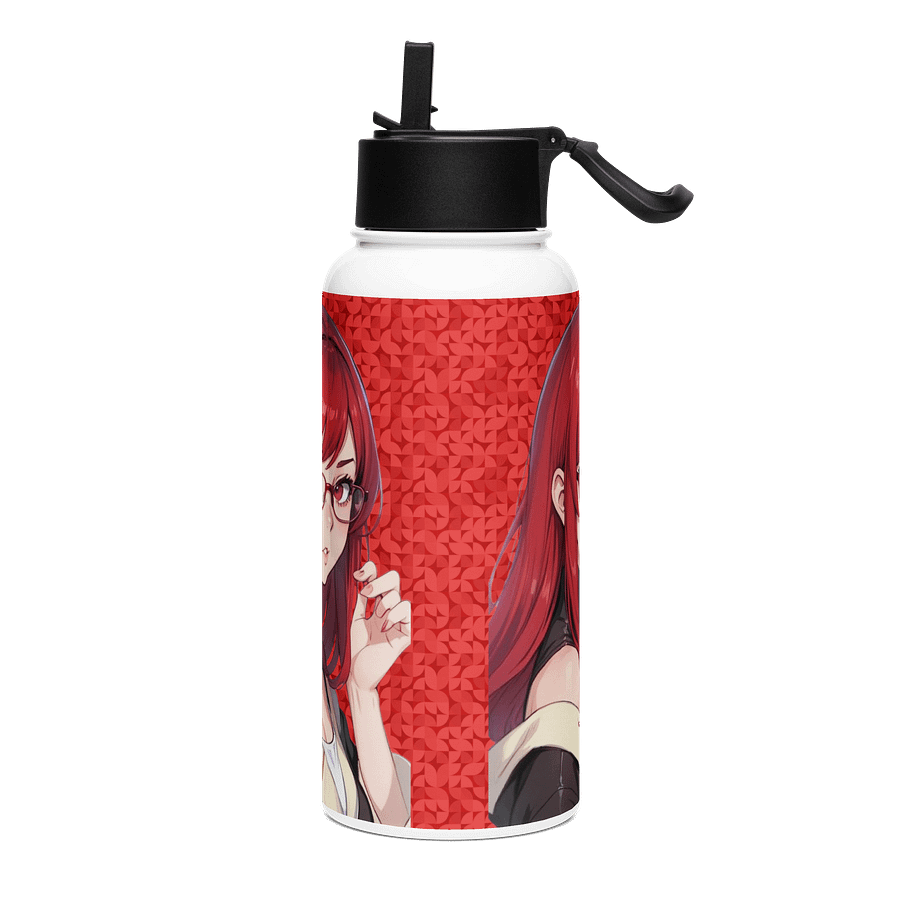 (Red WAIFU) K Stainless Steel Water Bottle with a Straw Lid product image (3)