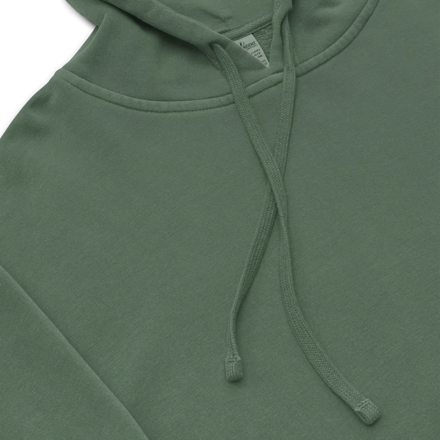 EXCLAIMING MENTALLY (sm. light green bubble design) embroidered pigment hoodie product image (8)