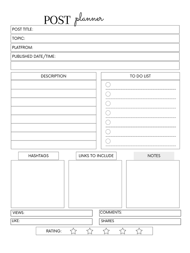 The Ultimate Social Media Tracker & Post Planning Journal Plan, Post, Repeat: A Social Media Strategy Organizer product image (1)