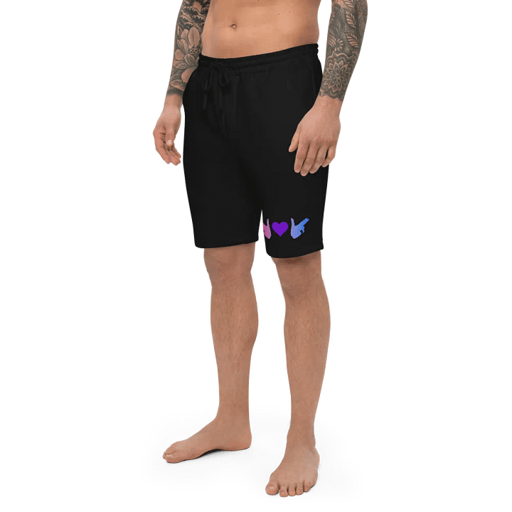Finger Guns (bi flag) Fleece Shorts product image (2)