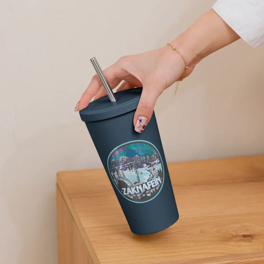 Zaknafein Logo Insulated Tumbler with a Straw product image (9)