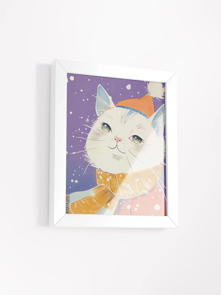 Cozy Cat Winter Wonderland Framed Poster product image (2)